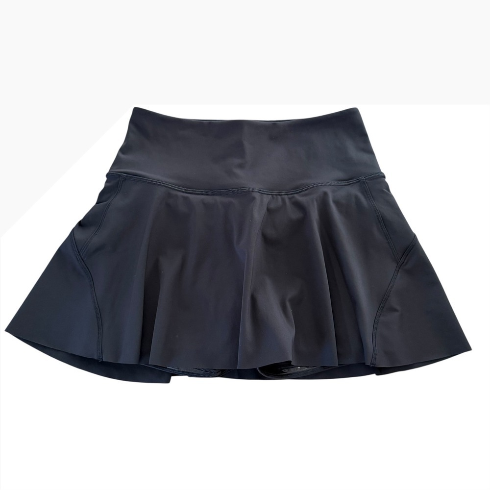 Athleta Ace Tennis Skort 13.5 Black Built In Shorts Athletic Skirt XS‎ Workout